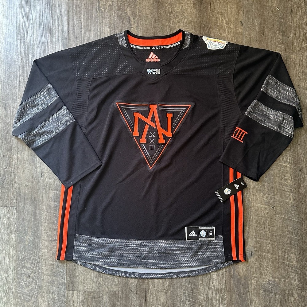 TEAM NORTH AMERICA BLACK 2016 WORLD CUP OF HOCKEY ADIDAS HOCKEY JERSEY SIZE XL